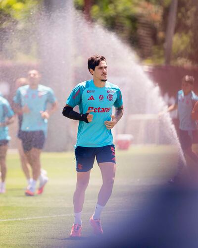 Pedro Guilherme Abreu dos Santos (28 años), el goleador reverencia del Flamengo.