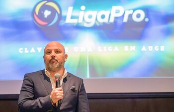 Miguel Ángel Loor Centeno presidente de la Liga Pro de Ecuador.