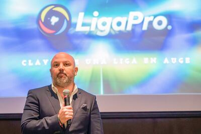 Miguel Ángel Loor Centeno presidente de la Liga Pro de Ecuador.