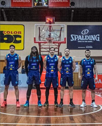 Cinco titular de San José que va por el cetro: Franco Benítez (i), Jeremiah Wood, Alejandro Peralta, Ramón Sánchez y Édgar Riveros.