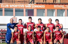 Formación titular del Sportivo San Lorenzo, que se impuso por 3-1 sobre el Sportivo Luqueño.