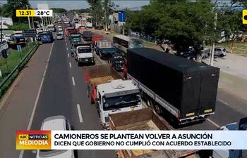 Camioneros se platean volver a Asunción