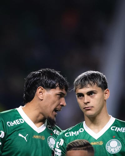 Los paraguayos del Palmeiras, Gustavo Gómez y Ramón Sosa.