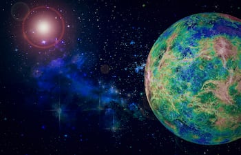 Concepto de exoplaneta habitable, imagen ilustrativa.