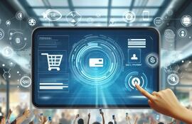 Imagen generada con inteligencia artificial para ilustrar los sistemas de pagos digitalizados.