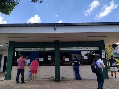 Fotografía de la Dirección de Tránsito y Registros de la Municipalidad de Caacupé.