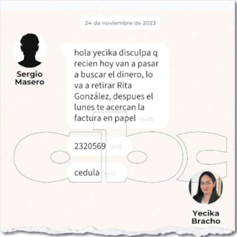 El 24/noviembre/2023, a tres meses de asumir, Rita González se fue a buscar un pago para Duarte.