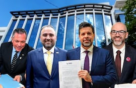 De izquierda a derecha: Juan Sosa Bareiro, Jorge Bogarín, Gerardo Ramón Bobadilla y Enrique Berni Brítez.