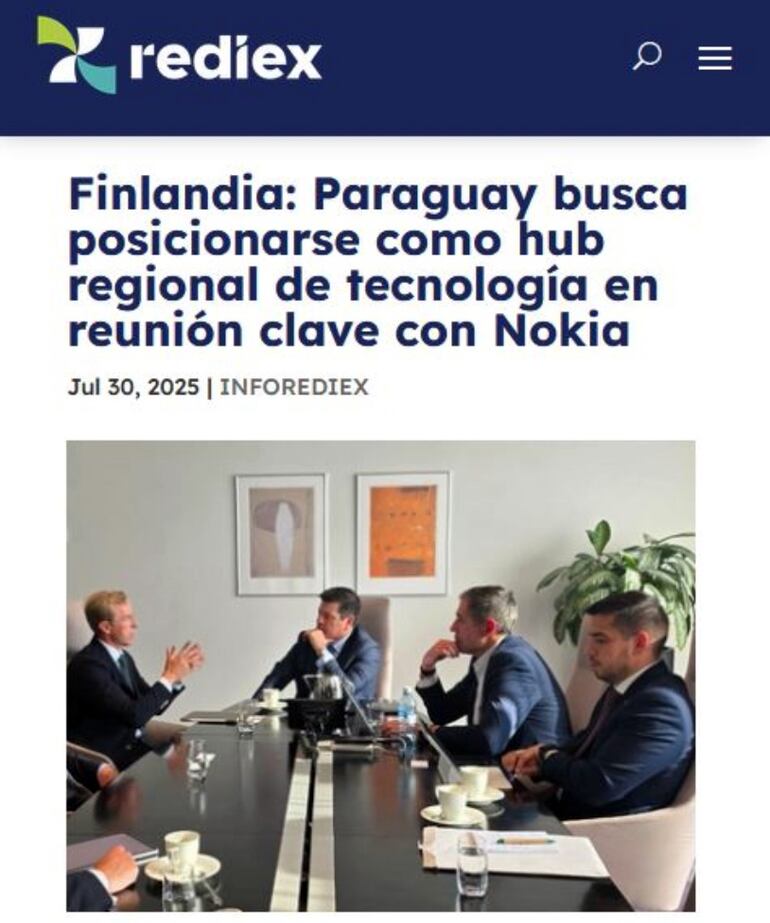 En julio, desde el Gobierno comunicaron, con bombos y platillos, la reunión con representantes de Nokia, realizada en Finlandia.