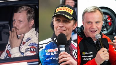 Juha Kankkunen, Petter Solberg y Tommi Mäkinen.