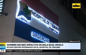 Hombre recibió impactos de bala en el muslo