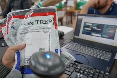 Recepción de los sobres TREP tras las elecciones del 2023.