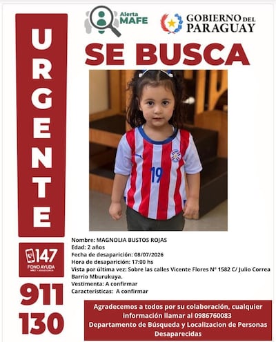 Buscan en todo el país a Magnolia Belén