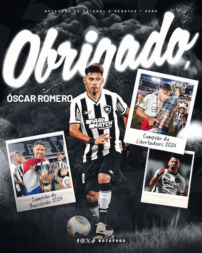 La despedida de Botafogo a Óscar Romero.