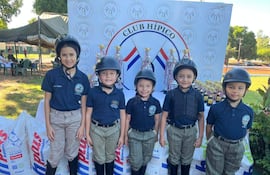 Los pequeños del Club Hípico Pilar le dieron brillo al evento.