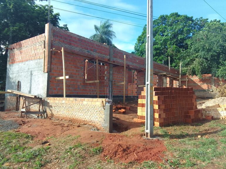 El local propio que se encuentra en etapa de construcción está ubicado en el barrio Monte Alto de Santaní.