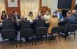 Orlando Arévalo, presidente del JEM, en reunión con miembros del Consejo Nacional de Abogados del Paraguay (CONAP).