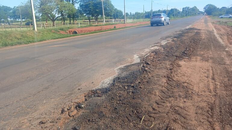 La ruta PY08 presenta desastrosas condiciones en un trayecto de 130 km.