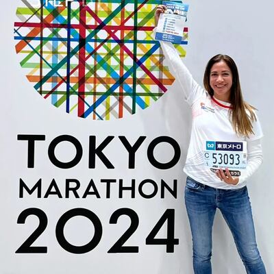 Dalila Servín, paraguaya que corrió en Tokyo.