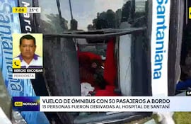Video: Vuelco de ómnibus en Guayaybí dejó numerosos heridos