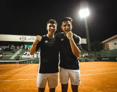 Thiago Drozdowski y Hernando Escurra, a la altura de sus compañeros para ganar el dobles.