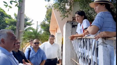 El director departamental de educación, René Duré converso con los estudiantes del colegio que toman la institución, pero no hubo acuerdo