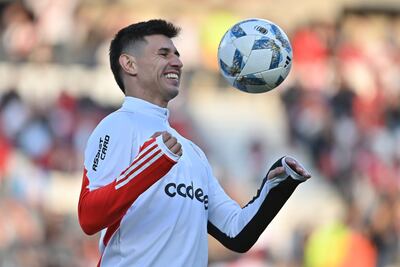 El paraguayo Adam Bareiro, jugador de River Plate.