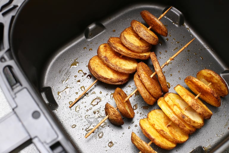 Papas en freidora de aire.
