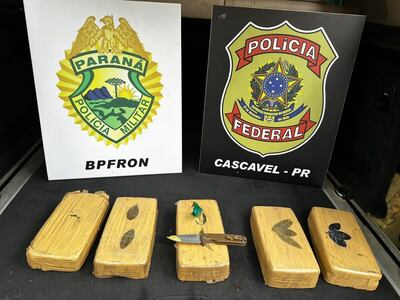 La droga incautada por los intervinientes durante en Cascavel.