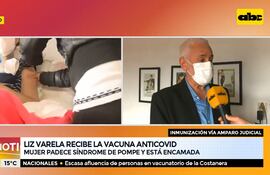 Liz Varela recibió la vacuna antiCOVID.