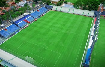 El estadio Arsenio Erico de Barrio Obrero, donde Guaraní hace de local frente a Cerro Porteño, en el clásico de la fecha.