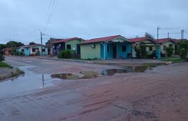 Así se encuentra hoy el barrio San Blas de Roque Alonso, tras haberse inundado ayer con las intensas lluvias.