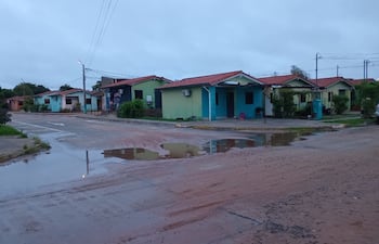 Así se encuentra hoy el barrio San Blas de Roque Alonso, tras haberse inundado ayer con las intensas lluvias.