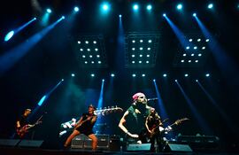 Airbag en pleno concierto, anoche en el Jockey Club.