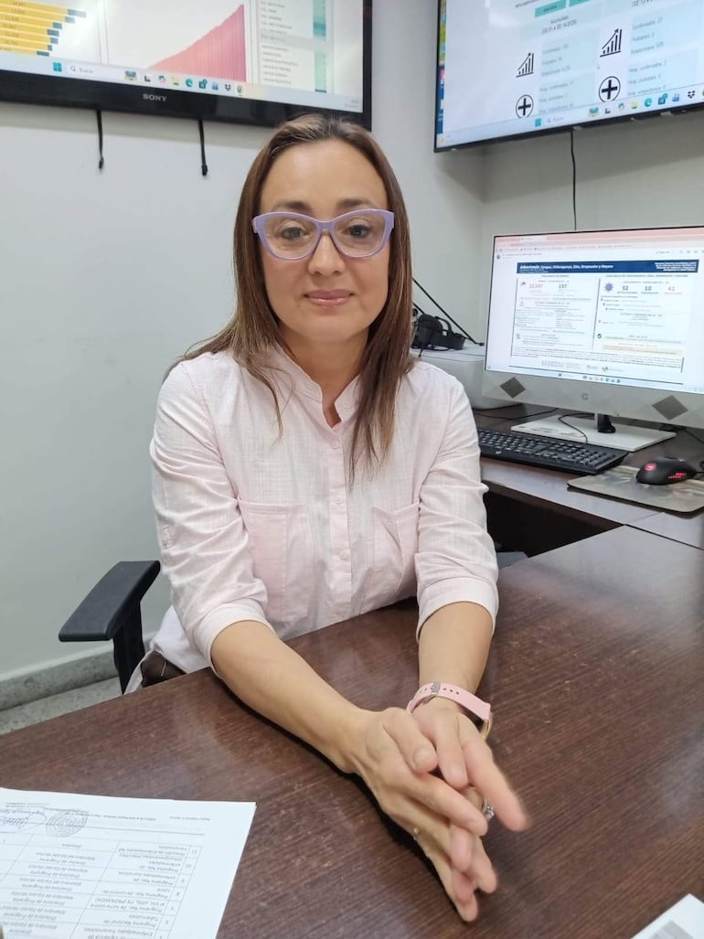 La doctora Andrea Ojeda, titular de la Dirección General de Vigilancia de la Salud.