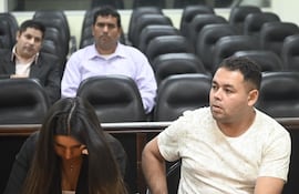 Los policías Evelyng Núñez y Cemión Arce, condenados a 4 años cada uno por cohecho pasivo agravado, privación de libertad y extorsión en grado de tentativa.