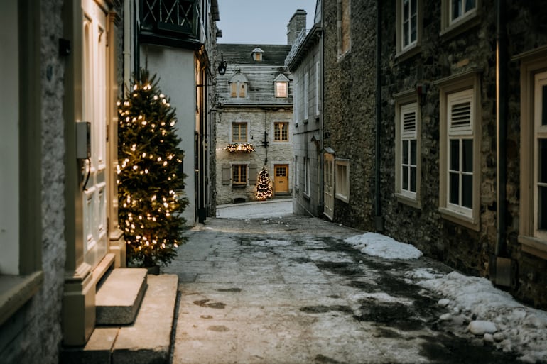 Quebec, Canadá, en temporada navideña.