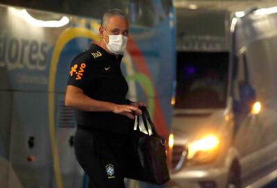 El equipo comandado por Tite se entrena en Bogotá.