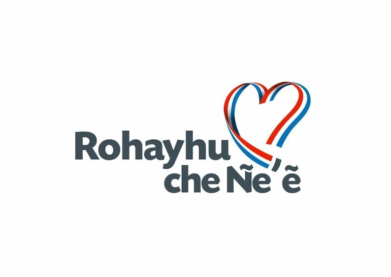Logotipo de la campaña "Rohayhu Che Ñe'ê", que lleva adelante la Secretaría de Políticas Lingüísticas.