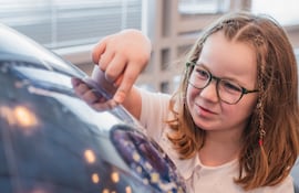 Concepto de niños y ciencia.