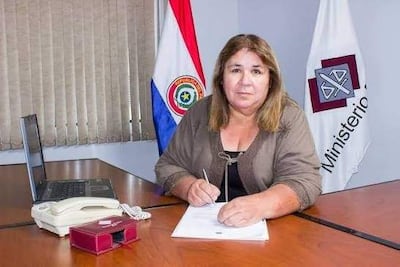 La fiscal Gladys Teresita Paredes trabajaba en su escritorio días antes de su juicio ante el JEM.