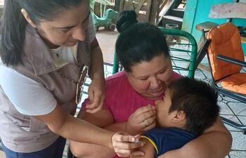 Alto porcentaje de niños fueron inmunizados contra el sarampión en Santa Rosa, Misiones.