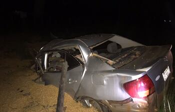 El automóvil Toyota que era manejado por Sergio López Marecos.