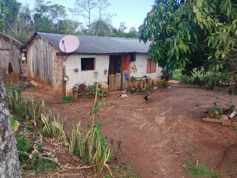 Vivienda de Marcelo Giménez, primer sospechoso del asesinato de Melania Monserrat.