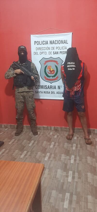 Enfrentamiento a tiros en Santa Rosa del Aguaray: sujeto denunciado por violencia es detenido