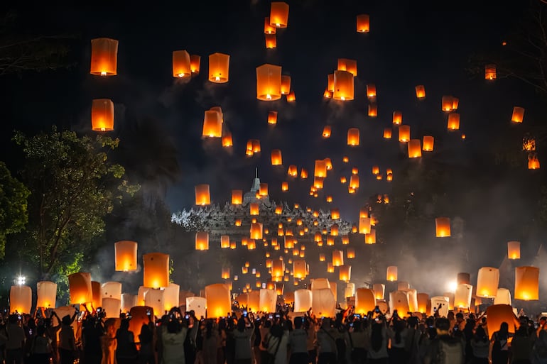 Borobudur, Isla de Java, Indonesia.