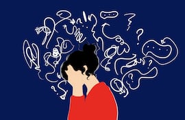 Concepto de depresión, ansiedad, falta de deseo.