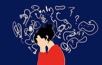 Concepto de depresión, ansiedad, falta de deseo.