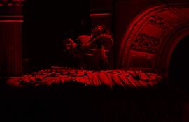 Lady Gaga durante un ensayo de su concierto ayer viernes en Río de Janeiro.