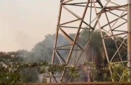 El miércoles hubo un nuevo incendio bajo torre de alta tensión.